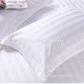 white 100% cotton sateen stripe fabric for hotel use